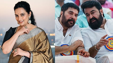 Shwetha Menon, Mammootty and Mohanlal