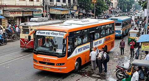 From red to blue to saffron, buses’ changing colours map Bengal’s changing politics