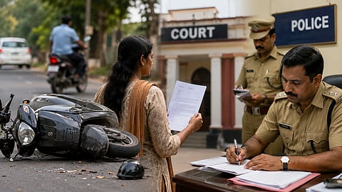 wife has filed a case against her husband following a scooter accident