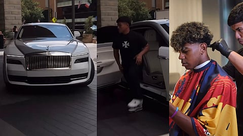Lamine Yamals Barber Arrives In Rolls Royce