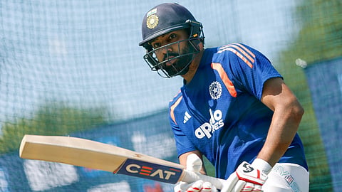 Rohit Sharma in training