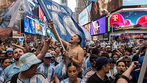 argentina fans at times square