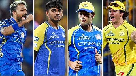 Hardik Pandya, Ayush Mhatre, Shivam Dube, Dewald Brevis