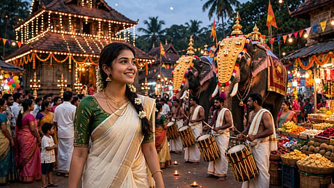 Lady in a temple festival