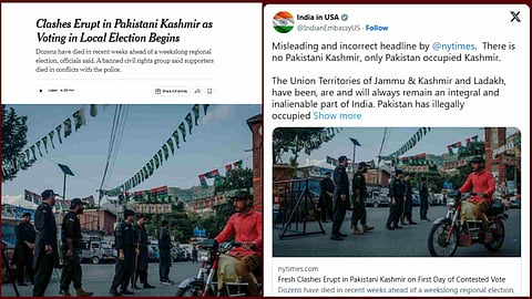 NYT Pakistani Kashmir Headline Controversy
