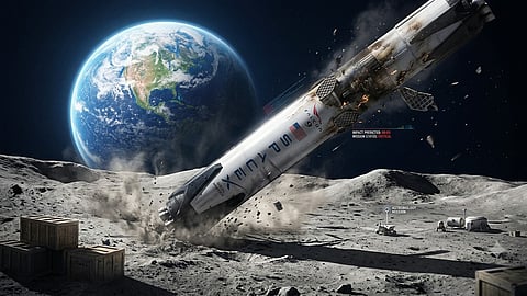 Drifting SpaceX Rocket On High-Speed Collision Course With Moon