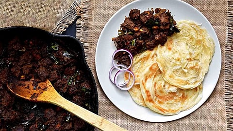 Porotta and Beef in monsoon