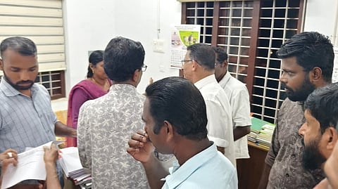 Pathiyoor Village Office Protest.