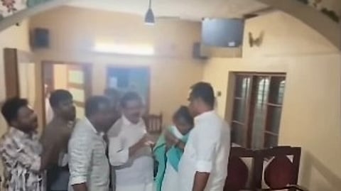 Remya Haridas and Congress leaders clash