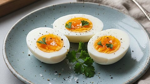 Boiled eggs, fridge
