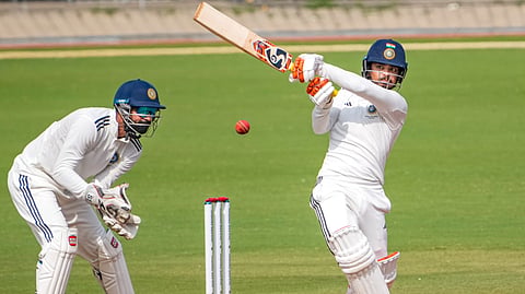 Chennai: East Zone's Captain Ishan Kishan plays a shot on day 4 of the Duleep Trophy 2026-27 final cricket match between South Zone and East Zone