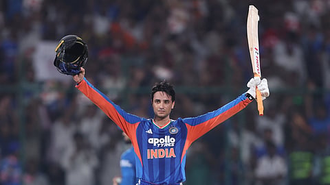 Abhishek Sharma century celebration