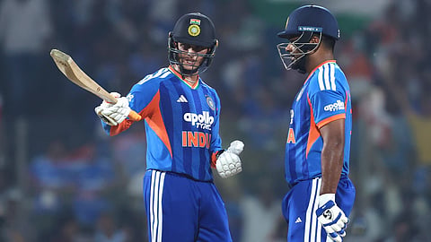 Abhishek Sharma Sanju Samson in batting