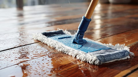Mopping the floor