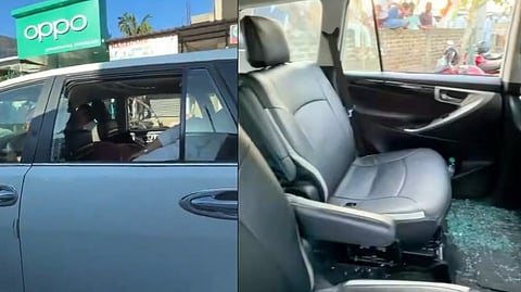 Congress leaders convoy attacked