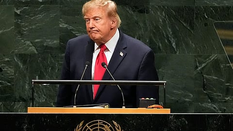 Trump also reiterated his claim that India and Pakistan agreed to end their conflict after Washington threatened to impose tariffs