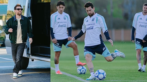 Lionel Messi training
