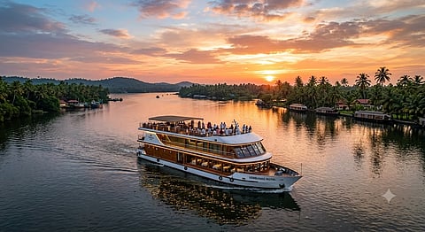 Sunset cruise boat service launched in Vembanad Lake