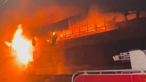 Massive Fire 3 storey building