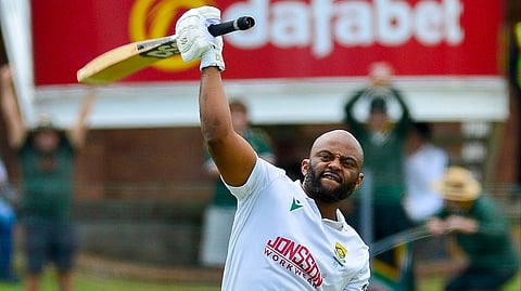Temba Bavuma century celebration