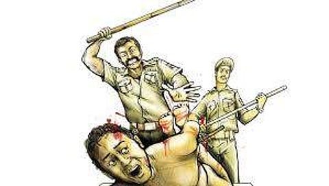 മനോരോഗിയായ ദളിത് യുവാവിന് പോലീസ് സ്റ്റേഷനില് ക്രൂരമര്ദനം