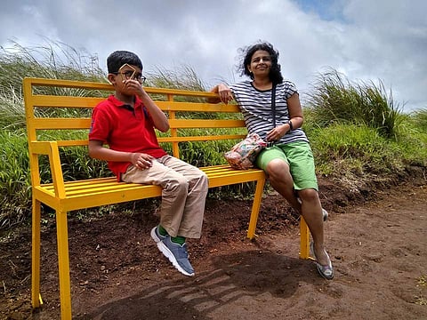 നീലിമ ചന്ദ്രന് മകനോടൊപ്പം