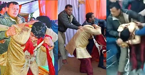കല്യാണമണ്ഡപത്തില് കയറി വരന് വധുവിന്റെ വീട്ടുകാരുടെ വക ക്രൂരമര്ദനം: ഇതും ഒരു ചടങ്ങാണെന്ന് കരുതിയാല് തെറ്റി, വീഡിയോ കാണാം