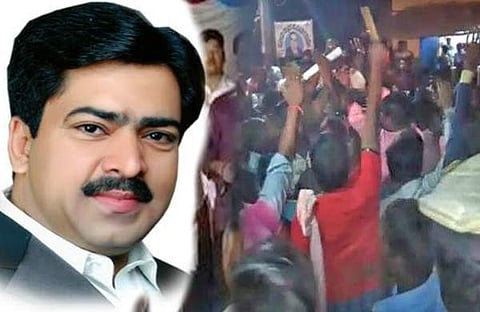 "അന്നു നല്കിയ വാഗ്ദാനങ്ങളെല്ലാം എവിടെ ?" എംഎല്എയ്ക്ക് നേരെ ചെരിപ്പെറിഞ്ഞ് ജനക്കൂട്ടത്തിന്റെ പ്രതിഷേധം