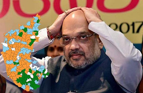 അമിത് ഷാ വാര്ത്താ സമ്മേളനം മാറ്റി, വിജയാഘോഷം നിര്ത്തി ബിജെപി