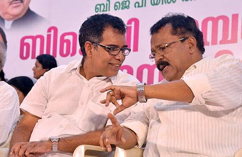 ശ്രീധരന് പിള്ളയും എപി അബ്ദുല്ലക്കുട്ടിയും/ ഫയല്