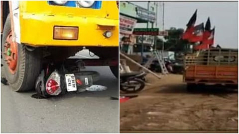 'അന്ന് ഹോര്ഡിങ്, ഇന്ന് കൊടിമരം'; 30കാരിയുടെ കാലിലൂടെ ട്രക്ക് കയറിയിറങ്ങി, തീവ്രപരിചരണവിഭാഗത്തില്, പ്രതിഷേധം
