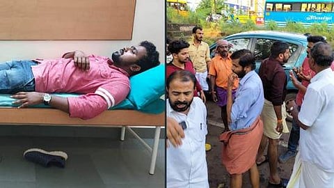 ബിജെപി ജില്ലാ പ്രസിഡന്റിന്റെ കാറിന് സൈഡ് കൊടുത്തില്ല ; ക്യാന്സര് രോഗിയെയും സഹോദരനെയും മർദിച്ചെന്ന് പരാതി