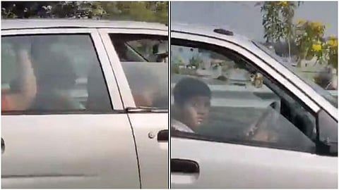 പത്താംക്ലാസുകാരന് കാറുമായി റോഡില്; വീഡിയോ വൈറലായി; പിഴയിട്ട് പൊലീസ്
