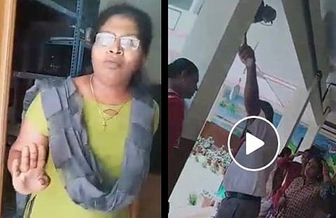 ഇതാ രണ്ട് 'മാതൃകാ അധ്യാപകര്!'; രക്ഷകര്ത്താവിനോട് മര്യാദയില്ലാതെ പെരുമാറുന്ന സ്വകാര്യ സ്കൂള് അധ്യാപകര്; സോഷ്യല് മീഡിയയില് രോഷം (വീഡിയോ)
