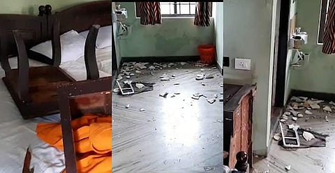 കുളിക്കാന് കയറിയ യുവതിയുടെ ഫോട്ടോയെടുത്തു; കോഴിക്കോട് ഹോട്ടല് അടിച്ചുതകര്ത്തു