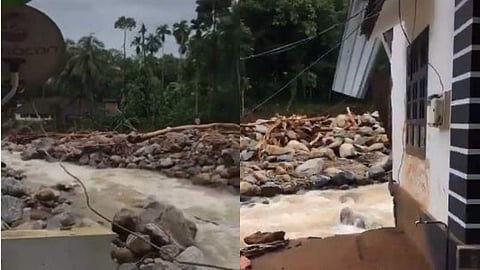 ഒരാഴ്ച മുന്പ് കയറിത്താമസിച്ച വീടിന്റെ നടുവിലൂടെ പ്രളയജലം 'തോടായി' ഒഴുകുന്നു; നെഞ്ചുതകര്ക്കുന്ന കാഴ്ച, വീഡിയോ