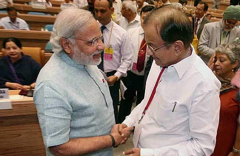 ചിദംബരം മോദിക്കൊപ്പം (ഫയല്)