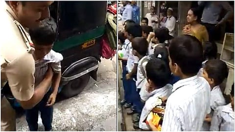 ഗതാഗത നിയമലംഘനങ്ങള്ക്ക് പുല്ലുവില; ഓട്ടോയില് 20 കുട്ടികള്; അമ്പരന്ന് പൊലീസും പൊതുജനവും; (വീഡിയോ)