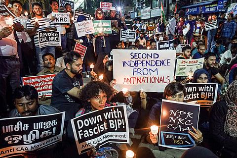 പൗരത്വ നിയമത്തിനെതിരെ ചെന്നൈയിൽ നടന്ന പ്രതിഷേധം- ചിത്രം പിടിഐ