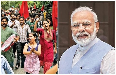 ക്യാമ്പസുകളില് ഇടത് അരാജകത്വം; സമരങ്ങള് പതിവ്, വിദ്യാര്ത്ഥികള് വഴിതെറ്റുന്നു: പ്രധാനമന്ത്രിക്ക് 200 വിദ്യാഭ്യാസ വിദഗ്ധരുടെ കത്ത്