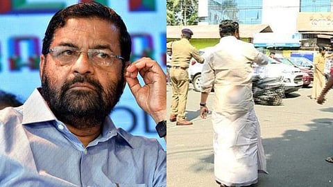 ഗതാഗതക്കുരുക്കില് നട്ടംതിരിഞ്ഞു; സഹികെട്ട് നേരിട്ട് റോഡിലിറങ്ങി ഗതാഗതം നിയന്ത്രിച്ച് മന്ത്രി
