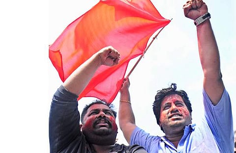 ഇടത് പ്രവര്ത്തകരുടെ വിജയാഹ്ലാദം/ ഫയല് ചിത്രം