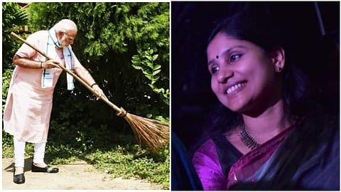 'ചൂലുപയോഗിച്ച് വൃത്തിയാക്കാന് ആഹ്വാനം ചെയ്തതാണ്!, ഡല്ഹിക്കാര് ഏറ്റെടുത്തു വിജയിപ്പിച്ചു!'; മോദിയെ ട്രോളി ദീപാ നിശാന്ത്
