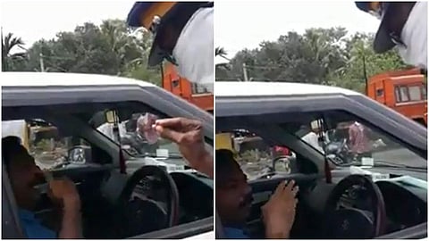 'എന്റെ പേര് സക്കീര് ഹുസൈന്, സിപിഎം കളമശേരി ഏരിയാ സെക്രട്ടറി'; ലോക്ക്ഡൗണിനിടെ വാഹനം തടഞ്ഞ പൊലീസുകാരനോട് തട്ടിക്കയറി; വിമര്ശനം; വീഡിയോ