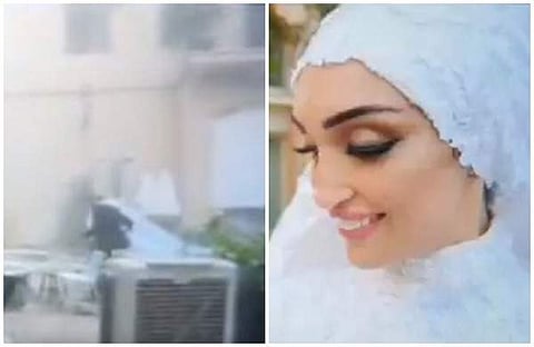 വെഡ്ഡിങ് ഷൂട്ടിനിടെ സ്ഫോടനം; ജീവനും കൊണ്ട് ഓടുന്ന നവവധു വീഡിയോ വൈറല്