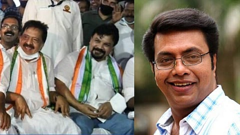 ഇടവേള ബാബു പ്രതിപക്ഷ നേതാവിനോടൊപ്പം, ഷമ്മി തിലകന്
