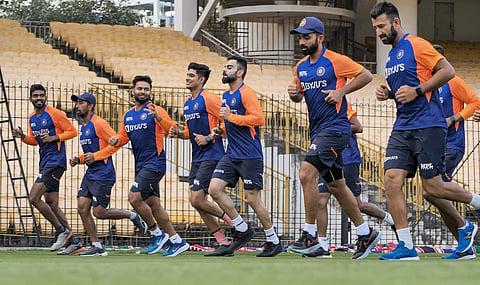 ചെപ്പോക്കില് ഇന്ത്യന് ക്രിക്കറ്റ് ടീം പരിശീലനത്തില്/ഫോട്ടോ: പിടിഐ