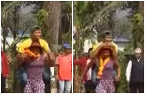 സോഷ്യല് മീഡിയയില് പ്രചരിക്കുന്ന ദൃശ്യത്തില് നിന്ന്