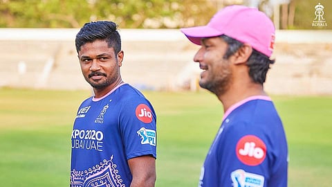 സഞ്ജു സാംസണ്, സംഗക്കാര/ഫോട്ടോ: രാജസ്ഥാന് റോയല്സ്, ട്വിറ്റര്