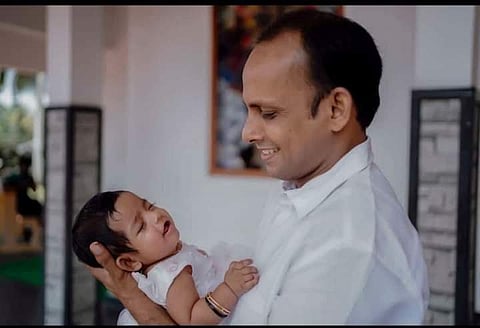 എല്ദോ എബ്രഹാമിന്റെ മകളുടെ മാമ്മോദിസ ചടങ്ങില്നിന്ന്/ഫെയ്സ്ബുക്ക്